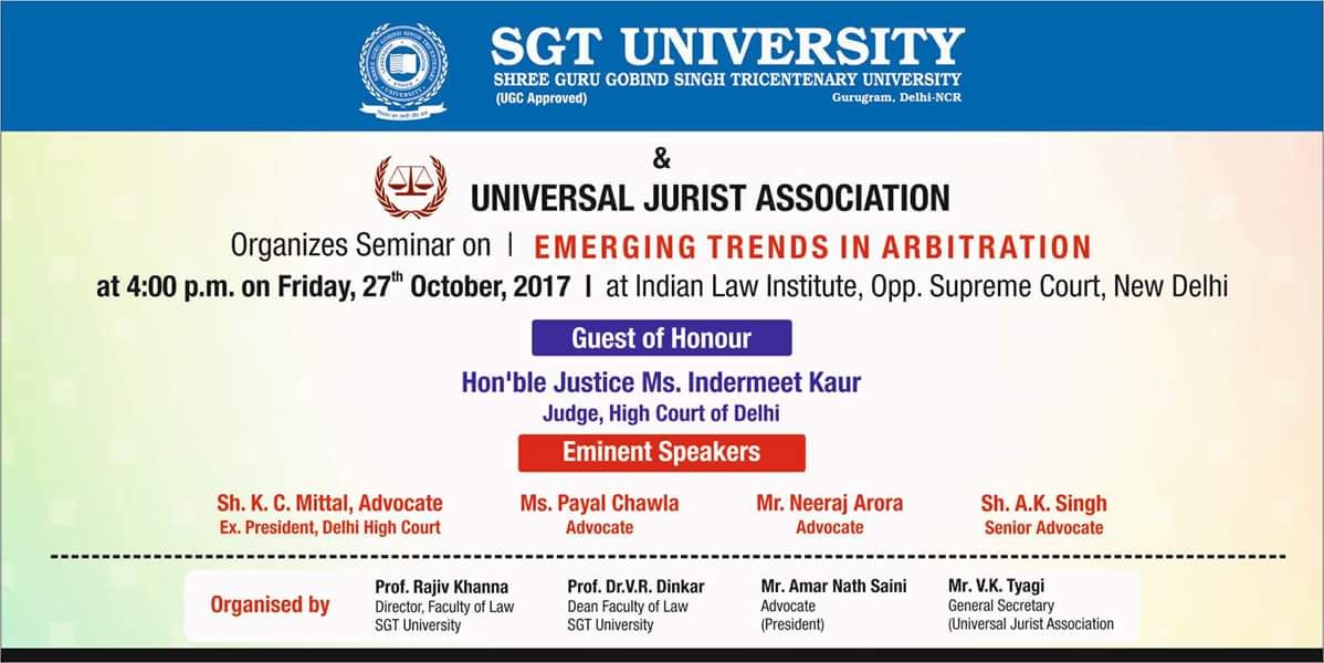 Seminar on Emerging trends in arbitration