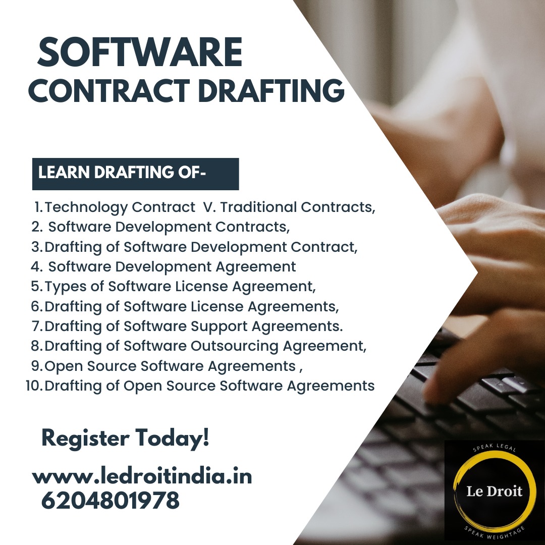 Software Contract Drafting Certificate Course