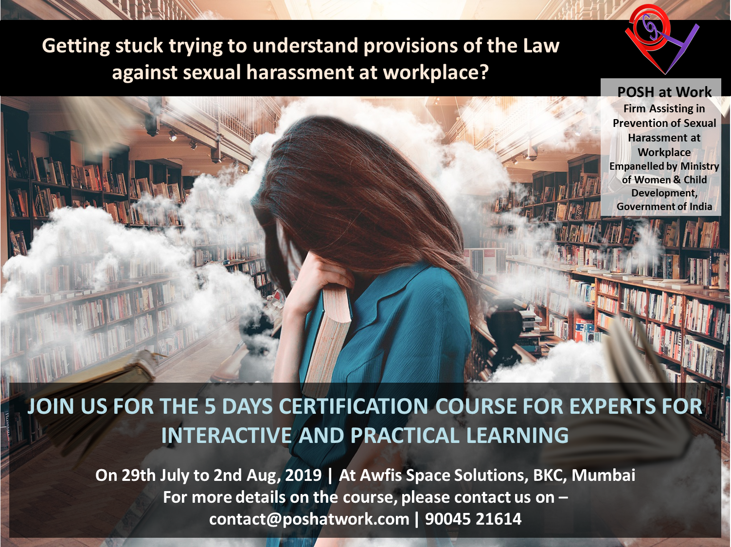 5 DAYS CERTIFICATION COURSE ON POSH (29th JULY to 2nd AUGUST, 2019)