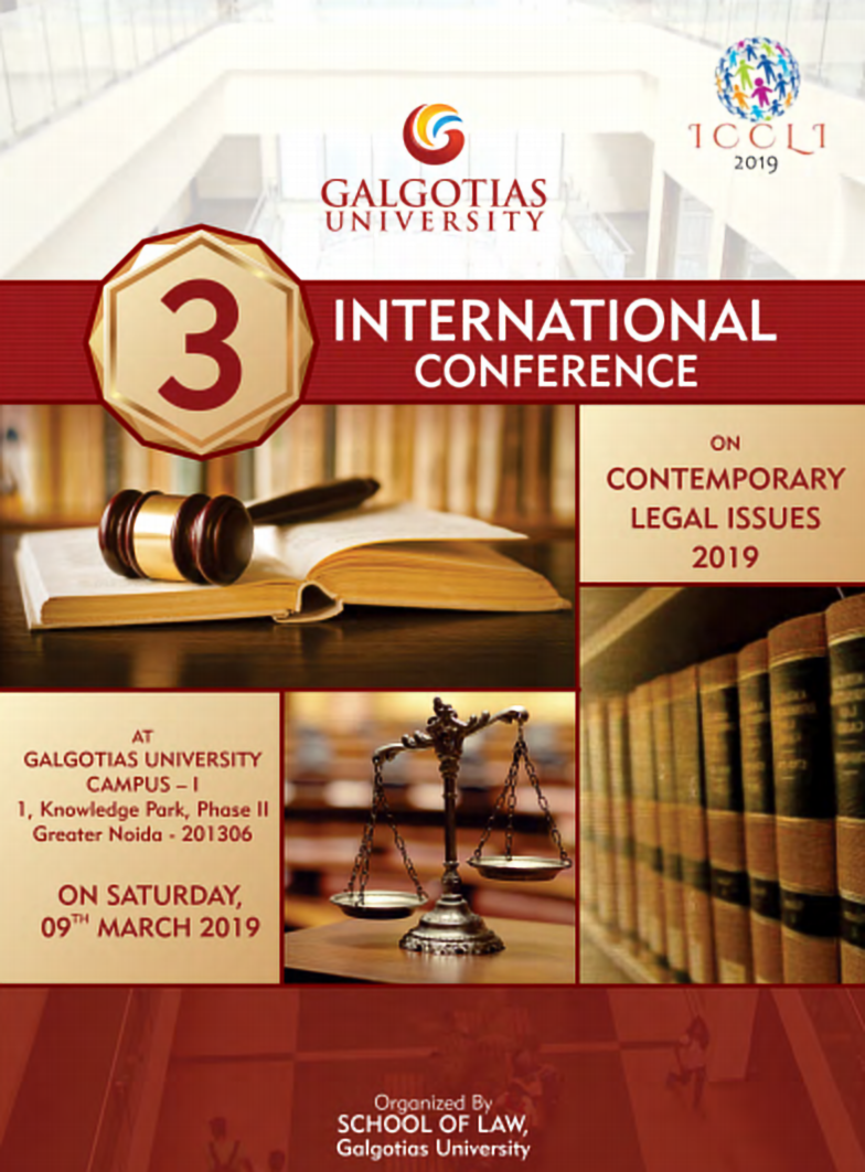 INTERNATIONAL CONFERENCE CONTEMPORARY LEGAL ISSUES 2019