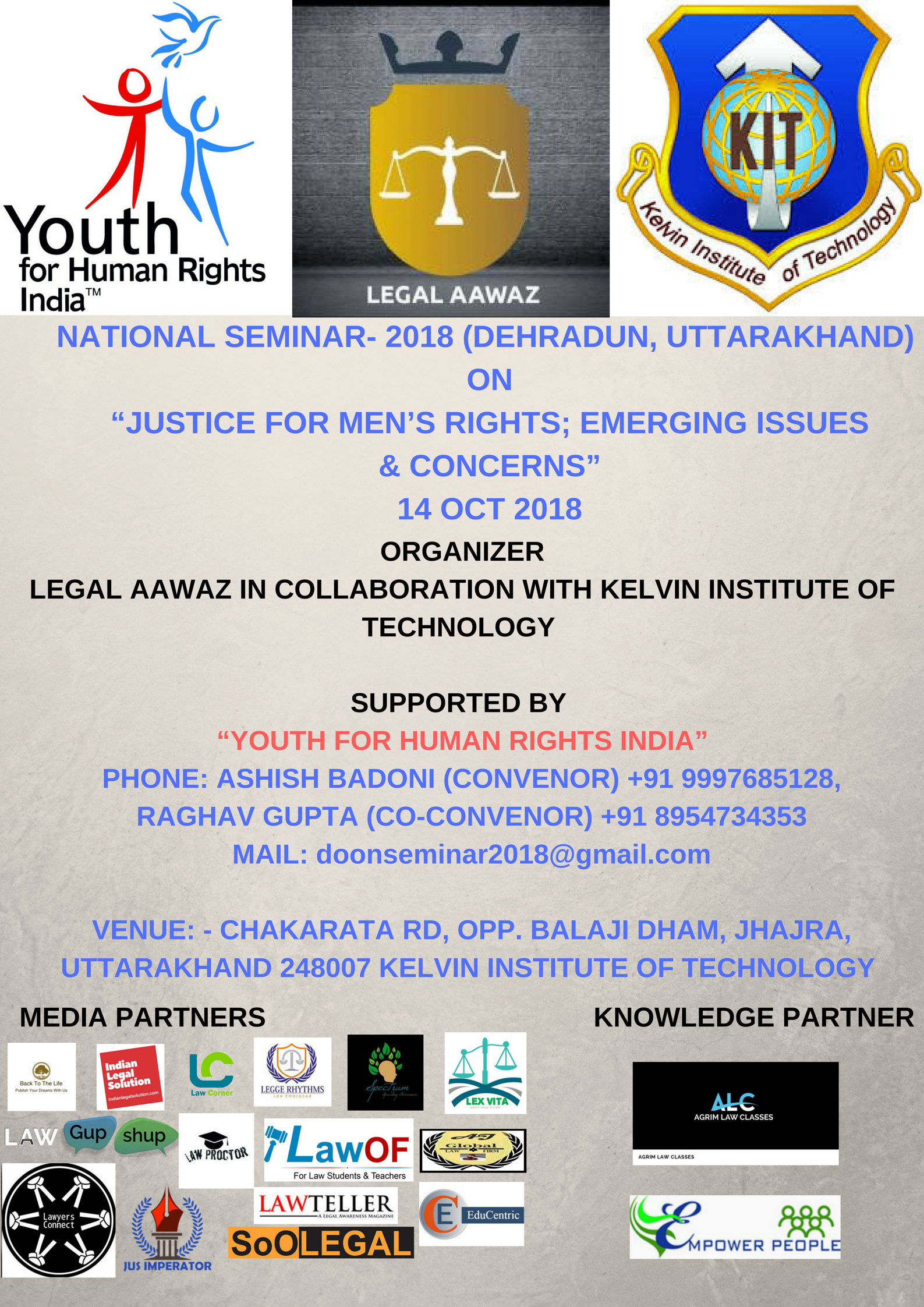 National Seminar on Justice For Men’s Rights; Emerging Issues & Concerns
