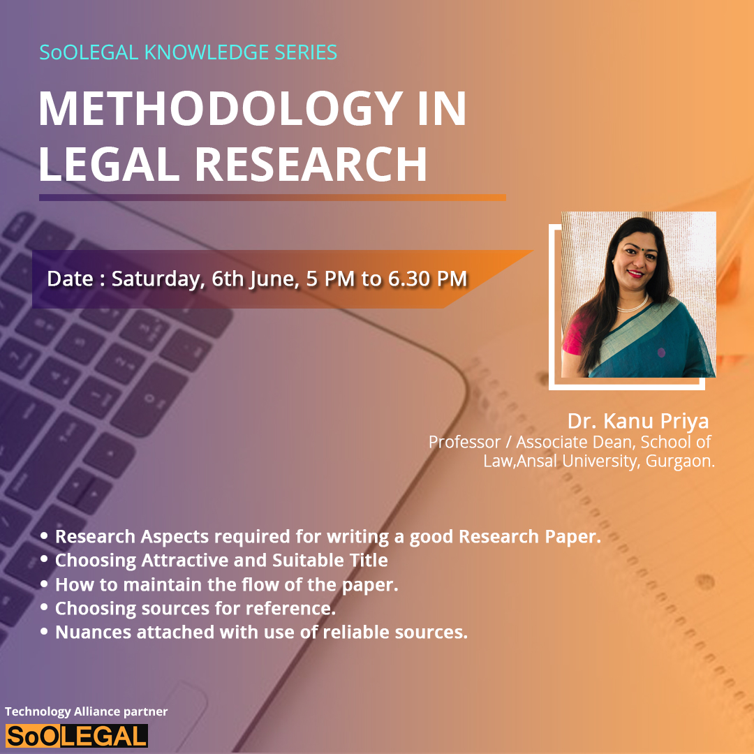 Webinar on : Methodology in Legal Research