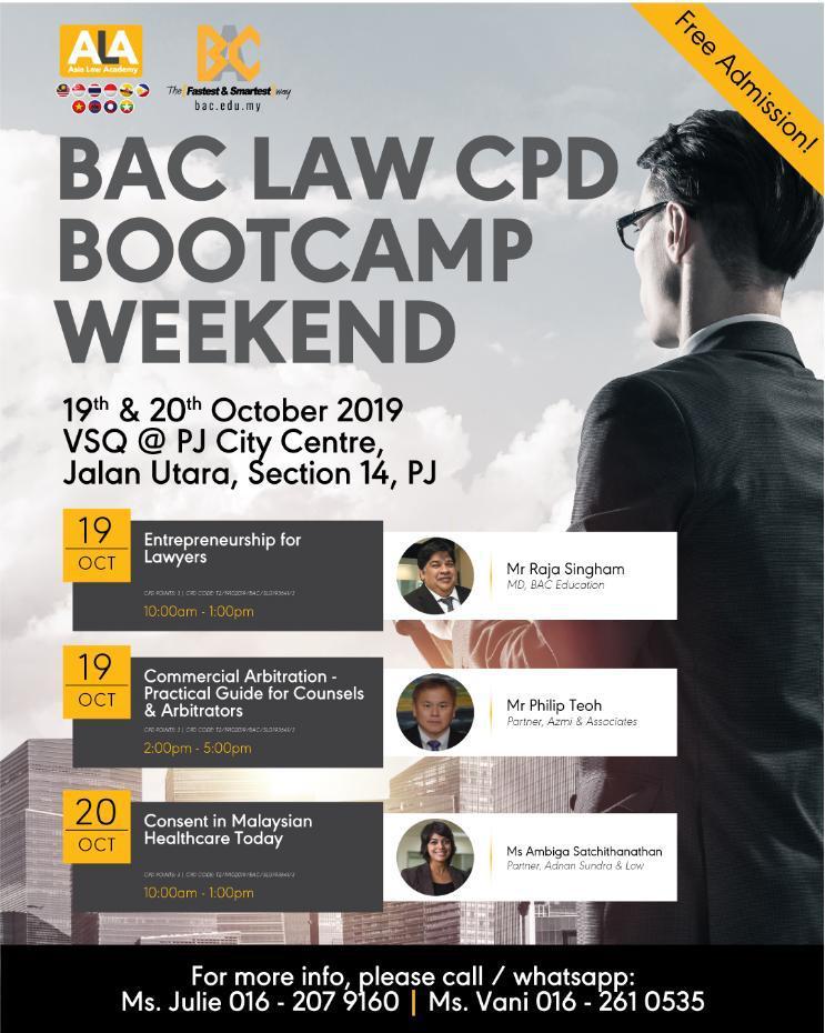 BAC LAW CPD BOOTCAMP WEEKEND