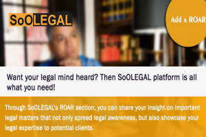 Want your legal mind heard? Then SoOLEGAL platform is all what you need!