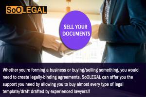 Buy legal template/draft drafted by experienced lawyers
