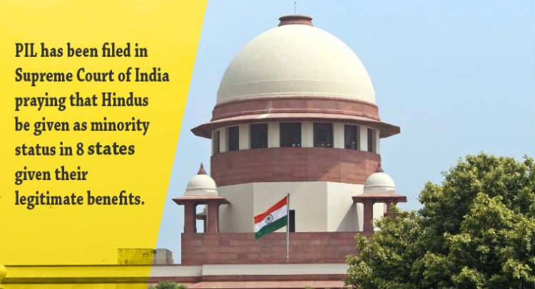 PIL in Supreme Court for Minority Status To Hindus