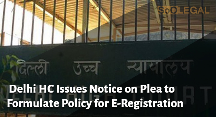 Delhi HC Issues Notice on Plea to Formulate Policy for E-Registration