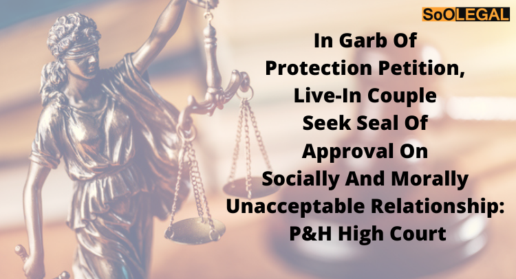 In Garb Of Protection Petition, Live-In Couple Seek Seal Of Approval On Socially And Morally Unacceptable Relationship: P&H High Court