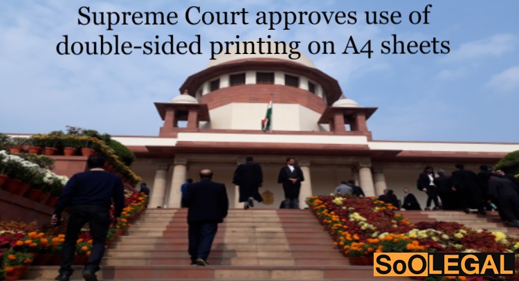SC Approves Use Of Double-Sided Printing On A4 Sheets