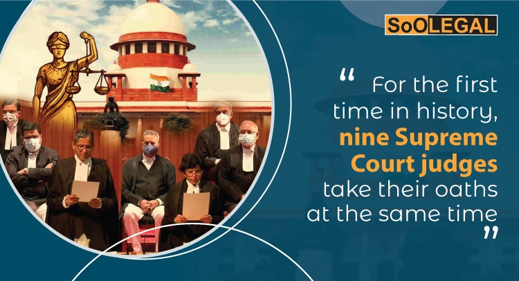 For the first time in history, nine Supreme Court judges take their oaths at the same time