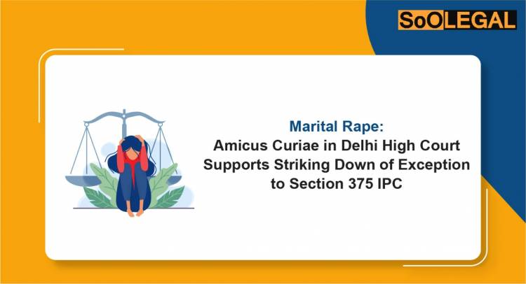 Marital Rape: Amicus Curiae in Delhi High Court Supports Striking Down of Exception to Section 375 IPC