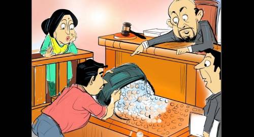 Chandigarh lawyer pays Rs 25,000 in coins as maintenance to his wife