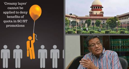Centre tells SC that it can't Deny Quota to 'Creamy Layer' SC/ST Employees in Promotions in Govt Jobs