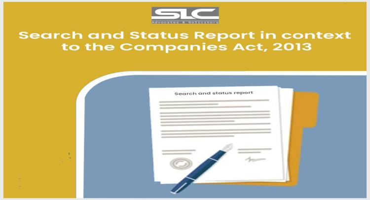Search and Status Report in content to Companies Act,2013