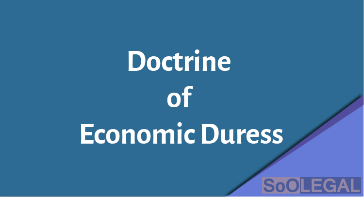 Doctrine of Economic Duress
