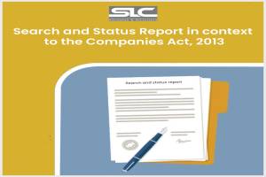 Search and Status Report in content to Companies Act,2013