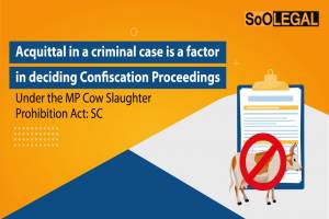 Acquittal in a criminal case is a factor in deciding Confiscation Proceedings under the MP Cow Slaughter Prohibition Act: SC